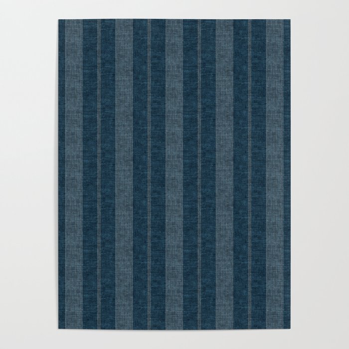ivy stripes - navy blue Poster Gallery Image 1