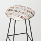 Retro Skis Illustration (Neutral Palette) Stool Gallery Image 2