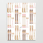 Retro Skis Illustration (Neutral Palette) Notebook Gallery Image 4