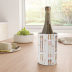 Retro Skis Illustration (Neutral Palette) Wine Chiller Gallery Image 4