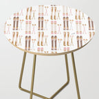 Retro Skis Illustration (Neutral Palette) Side Table Gallery Image 2