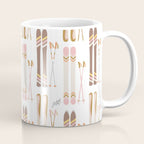 Retro Skis Illustration (Neutral Palette) Coffee Mug Gallery Image 1