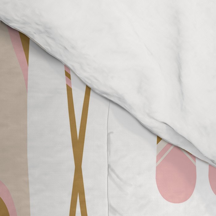 Retro Skis Illustration (Neutral Palette) Comforter Gallery Image 4