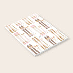 Retro Skis Illustration (Neutral Palette) Notebook Gallery Image 2