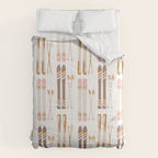Retro Skis Illustration (Neutral Palette) Comforter Gallery Image 6