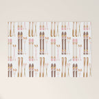 Retro Skis Illustration (Neutral Palette) Welcome Mat Gallery Image 1