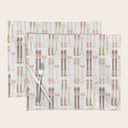 Retro Skis Illustration (Neutral Palette) Placemat Gallery Image 1