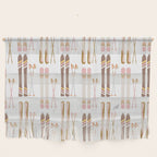 Retro Skis Illustration (Neutral Palette) Wall Hanging Gallery Image 1