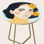 Variegated Human, Bohemian Woman Vitiligo Beauty, Self Love Positivity Mindset, Expressions Face Feelings Emotion Illustration, People Portrait Drawing Painting Side Table Gallery Image 2