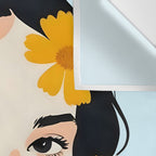 Variegated Human, Bohemian Woman Vitiligo Beauty, Self Love Positivity Mindset, Expressions Face Feelings Emotion Illustration, People Portrait Drawing Painting Wall Tapestry Gallery Image 3