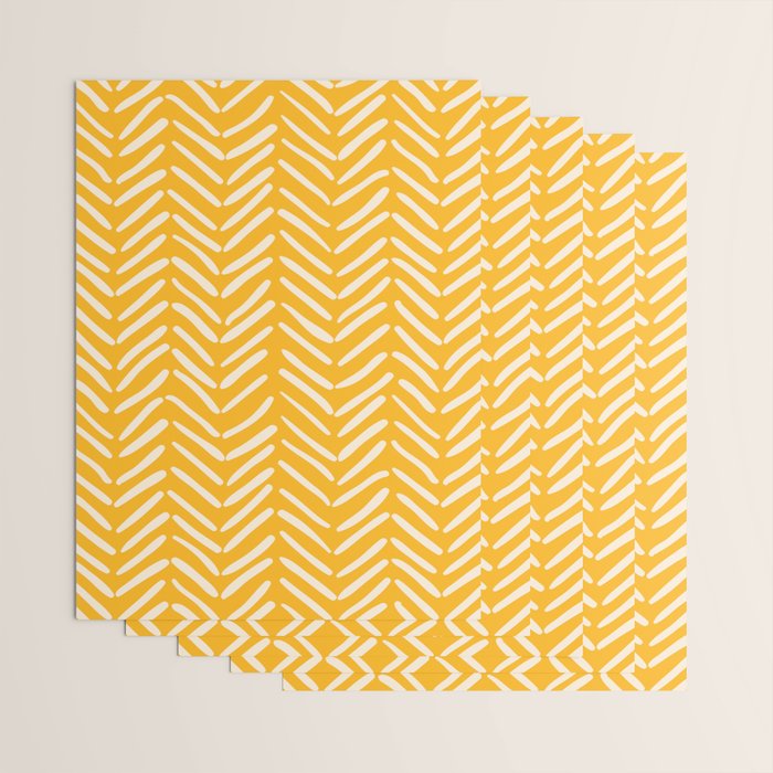 Arrow Lines Pattern in Mustard Yellow shades 1 Wrapping Paper Gallery Image 3