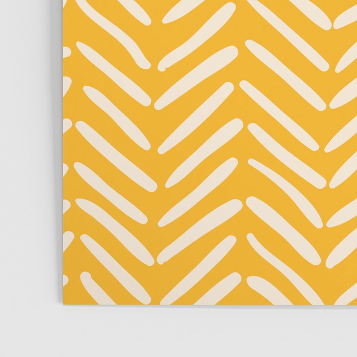 Arrow Lines Pattern in Mustard Yellow shades 1 Poster Gallery Image 3