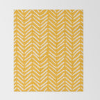 Arrow Lines Pattern in Mustard Yellow shades 1 Throw Blanket Gallery Image 2
