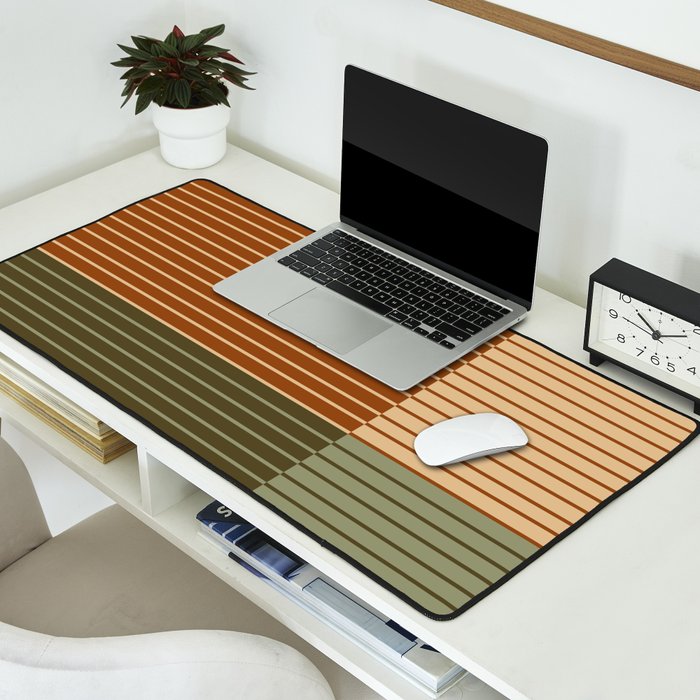 Color Block Line Abstract XIV Desk Mat Gallery Image 2