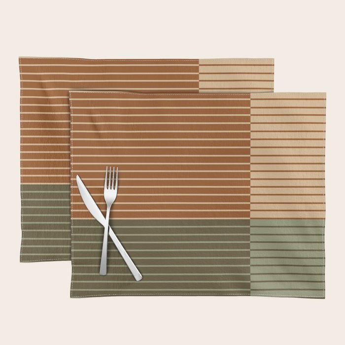 Color Block Line Abstract XIV Placemat Gallery Image 1