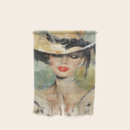 Elegant Lady in Wide Hat Wall Hanging Gallery Image 1