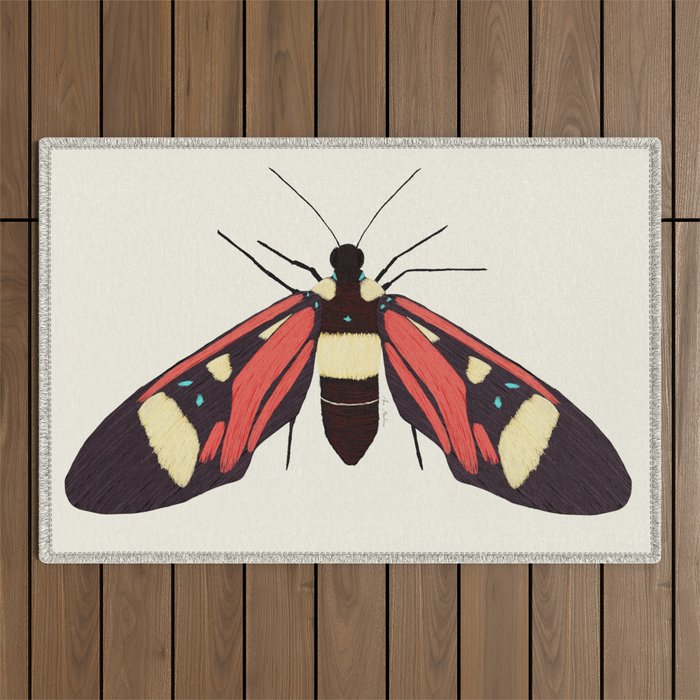  red butterfly Outdoor Rug Gallery Image 1