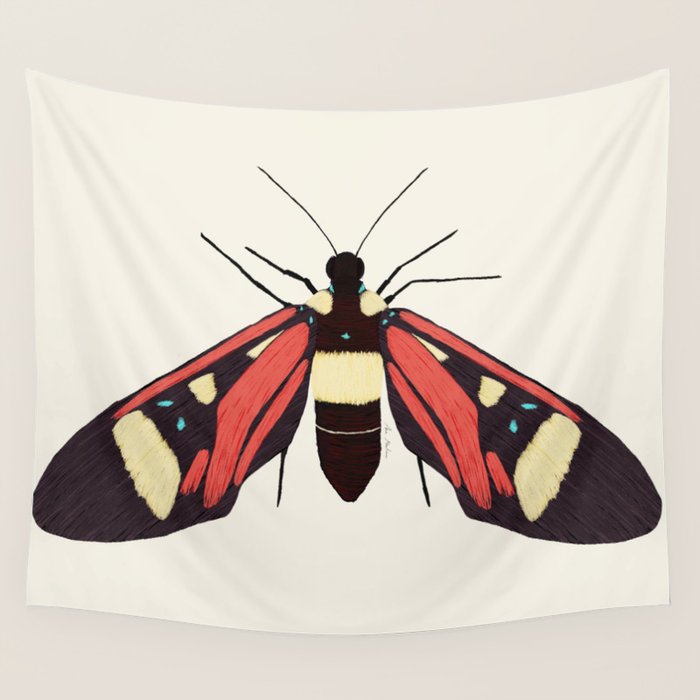 red butterfly Wall Tapestry Gallery Image 1