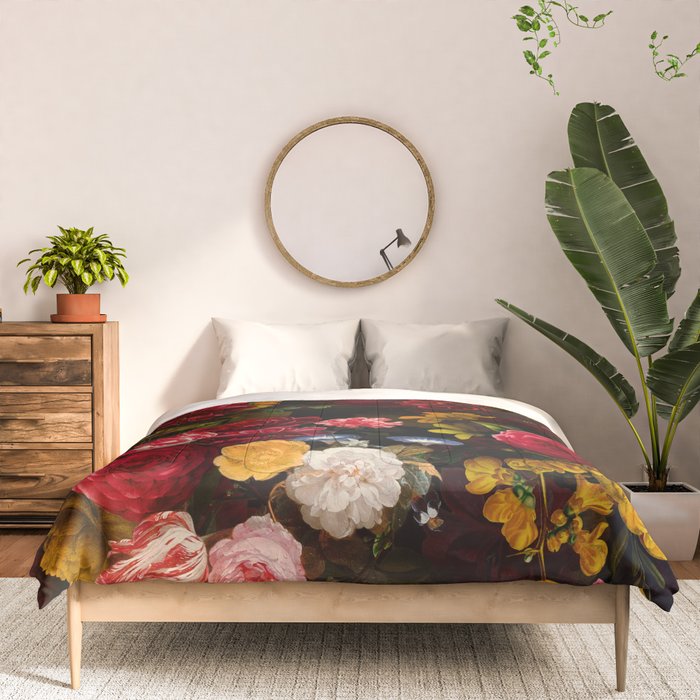 Dutch Vintage Midnight Flower Garden Comforter Gallery Image 3
