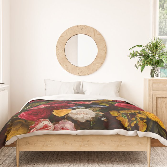 Dutch Vintage Midnight Flower Garden Duvet Cover Gallery Image 3