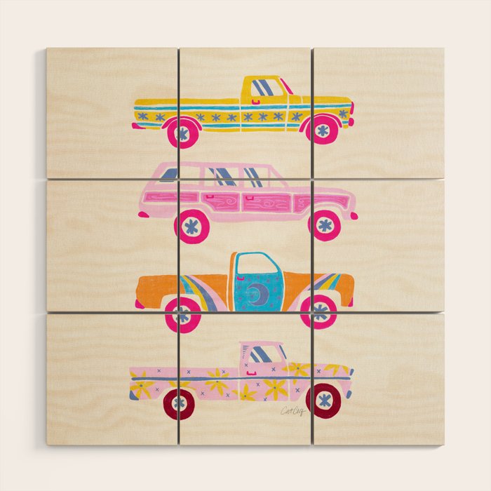 Retro Roads â Candy Palette Wood Wall Art Gallery Image 1