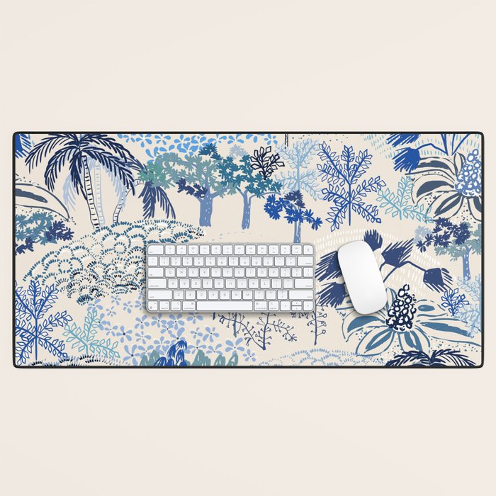 Italian landscape blue Desk Mat Gallery Image 1