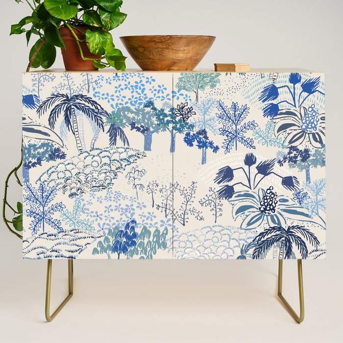 Italian landscape blue Credenza Gallery Image 1