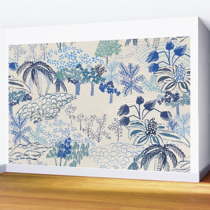 Italian landscape blue Wall Mural Gallery Image 2