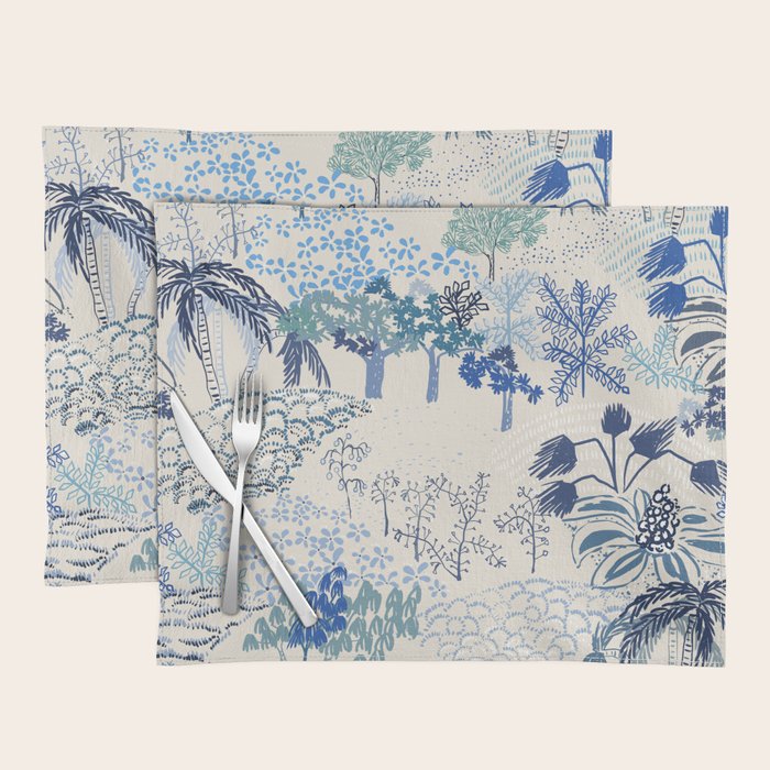 Italian landscape blue Placemat Gallery Image 1