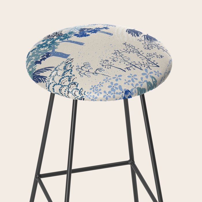 Italian landscape blue Stool Gallery Image 2