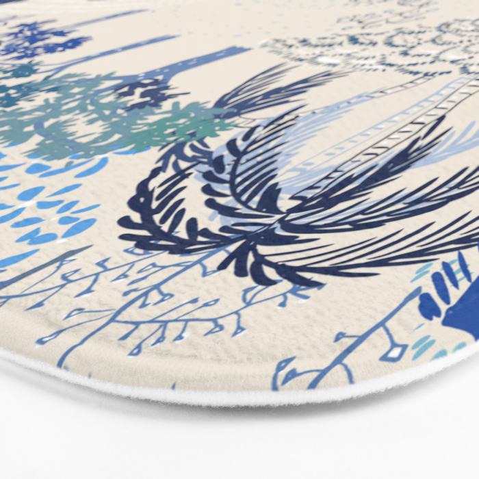 Italian landscape blue Bath Mat Gallery Image 3