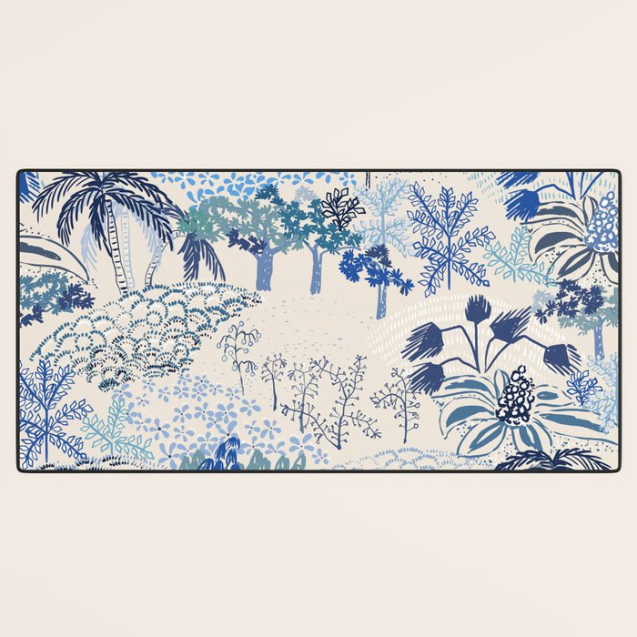 Italian landscape blue Desk Mat Gallery Image 3