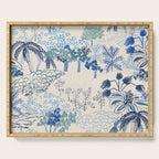 Italian landscape blue Serving Tray Gallery Image 1