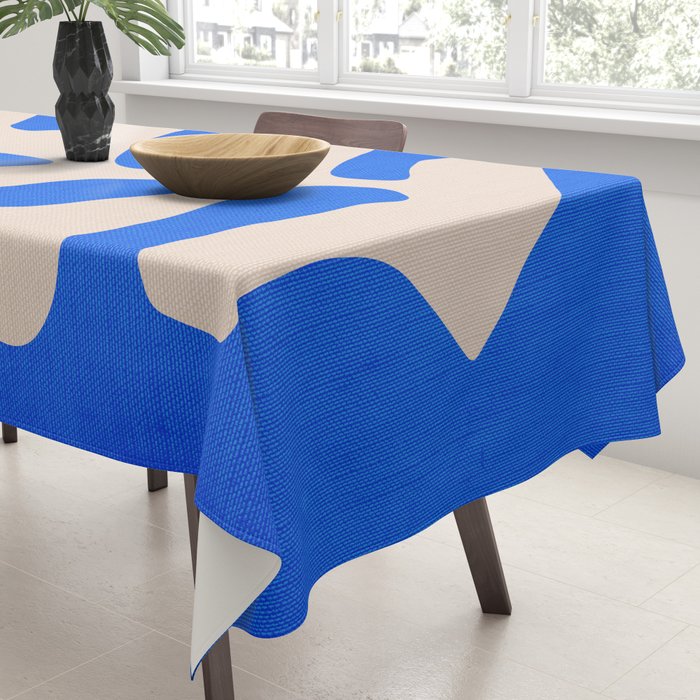 Chathams Blue: Wild Leaf | Matisse Foliage Paper Cutouts 02 Tablecloth Gallery Image 3