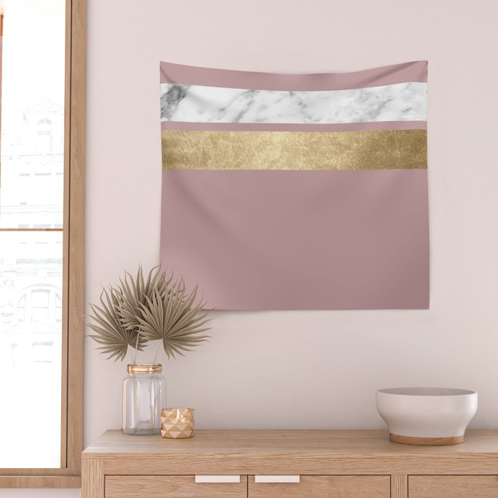 Mauve in the night marble Wall Tapestry Gallery Image 2