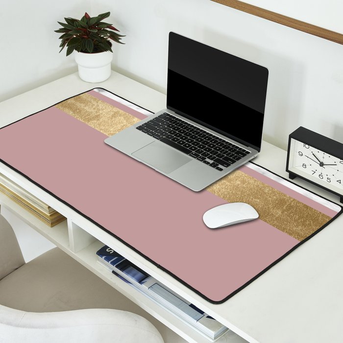 Mauve in the night marble Desk Mat Gallery Image 2