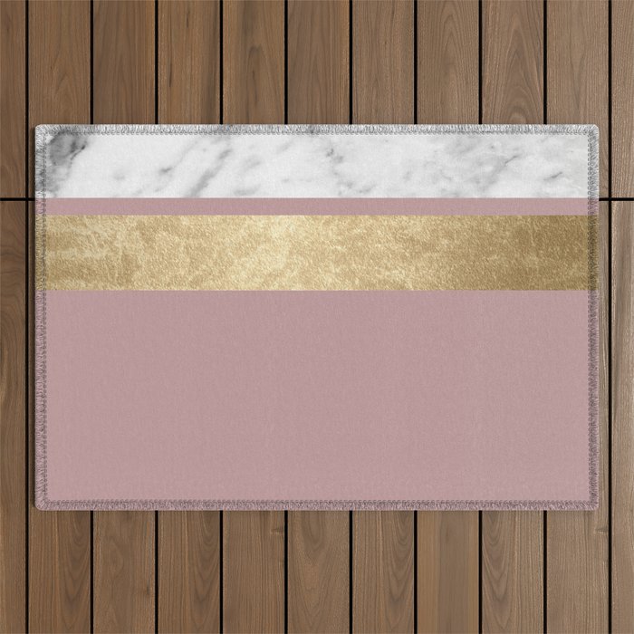 Mauve in the night marble Outdoor Rug Gallery Image 1