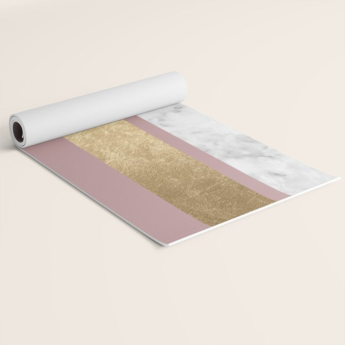 Mauve in the night marble Yoga Mat Gallery Image 2