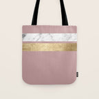 Mauve in the night marble Tote Bag Gallery Image 1