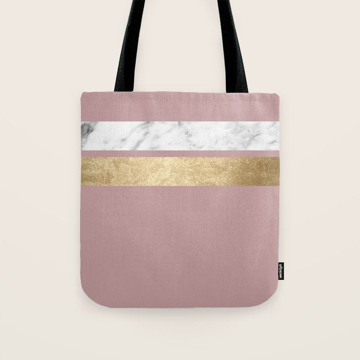Mauve in the night marble Tote Bag Gallery Image 1