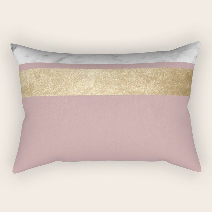 Mauve in the night marble Rectangular Pillow Gallery Image 2
