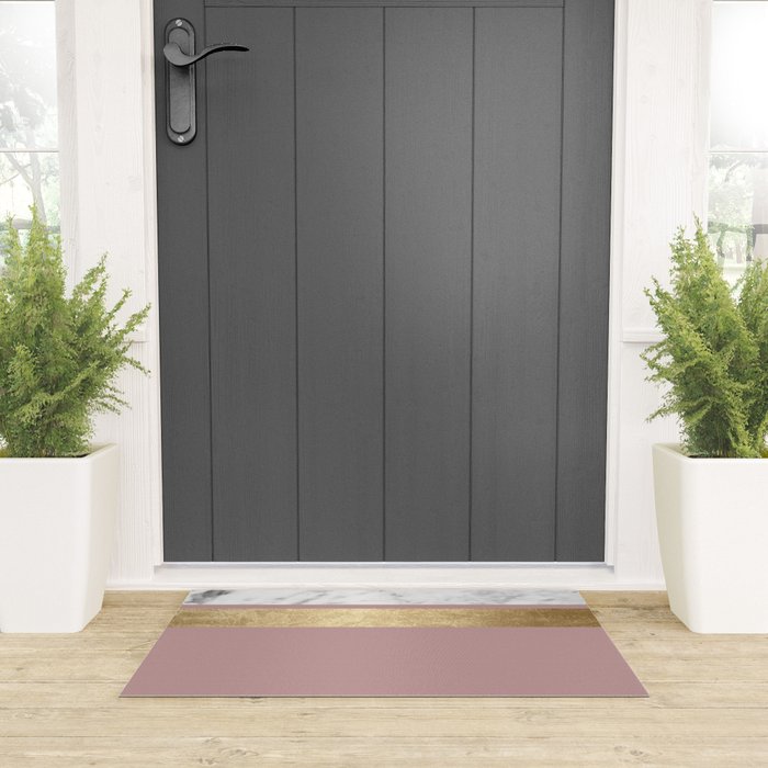 Mauve in the night marble Welcome Mat Gallery Image 3