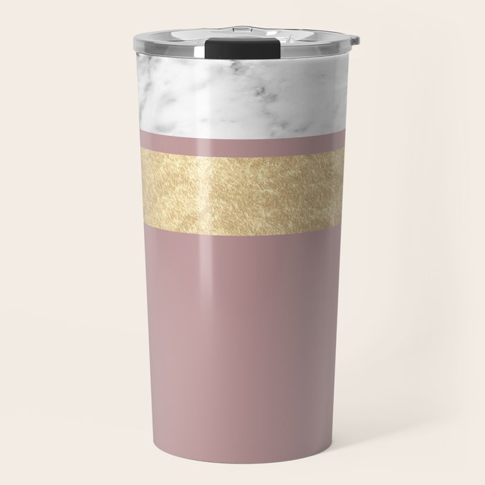 Mauve in the night marble Travel Mug Gallery Image 1