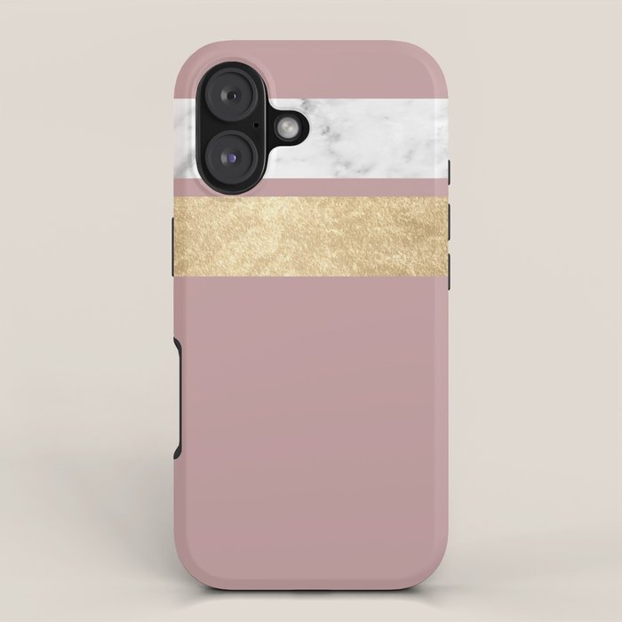 Mauve in the night marble iPhone Case Gallery Image 1