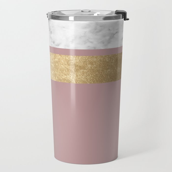Mauve in the night marble Travel Mug Gallery Image 2