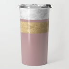 Mauve in the night marble Travel Mug Gallery Image 2