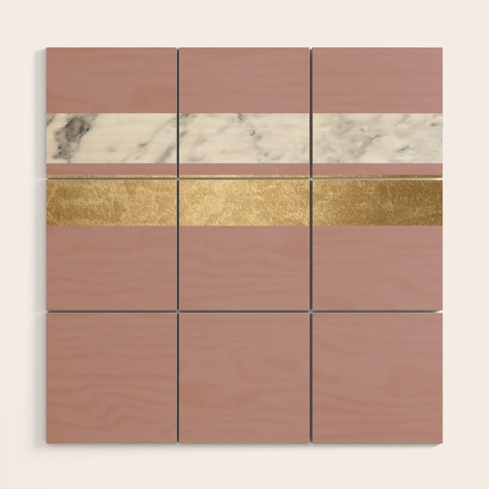 Mauve in the night marble Wood Wall Art Gallery Image 1
