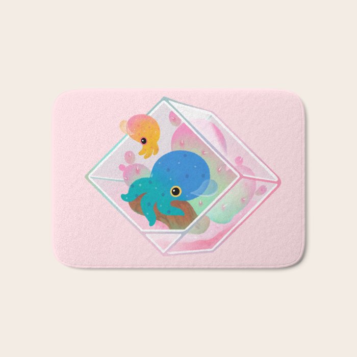 Ocean terrarium - Bobtail squids Bath Mat Gallery Image 1