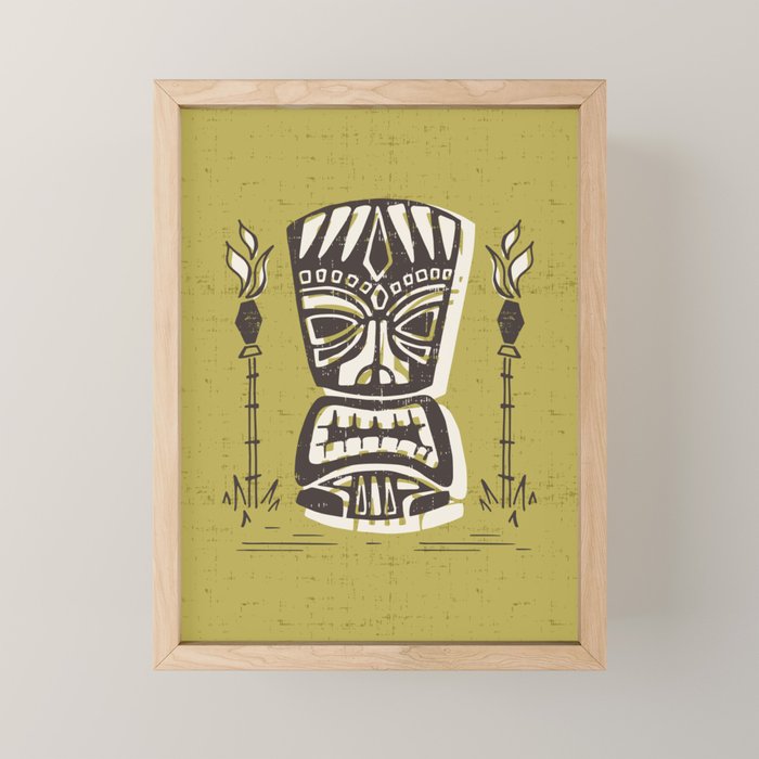 Tropical Tiki Green Mini Art Print Gallery Image 1