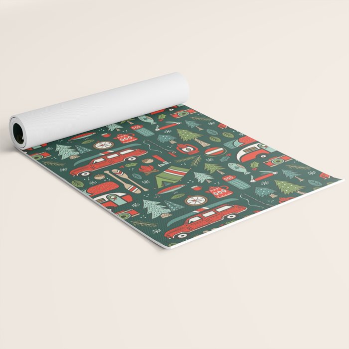 Seasons Greetings - Camping Christmas Yoga Mat Gallery Image 2